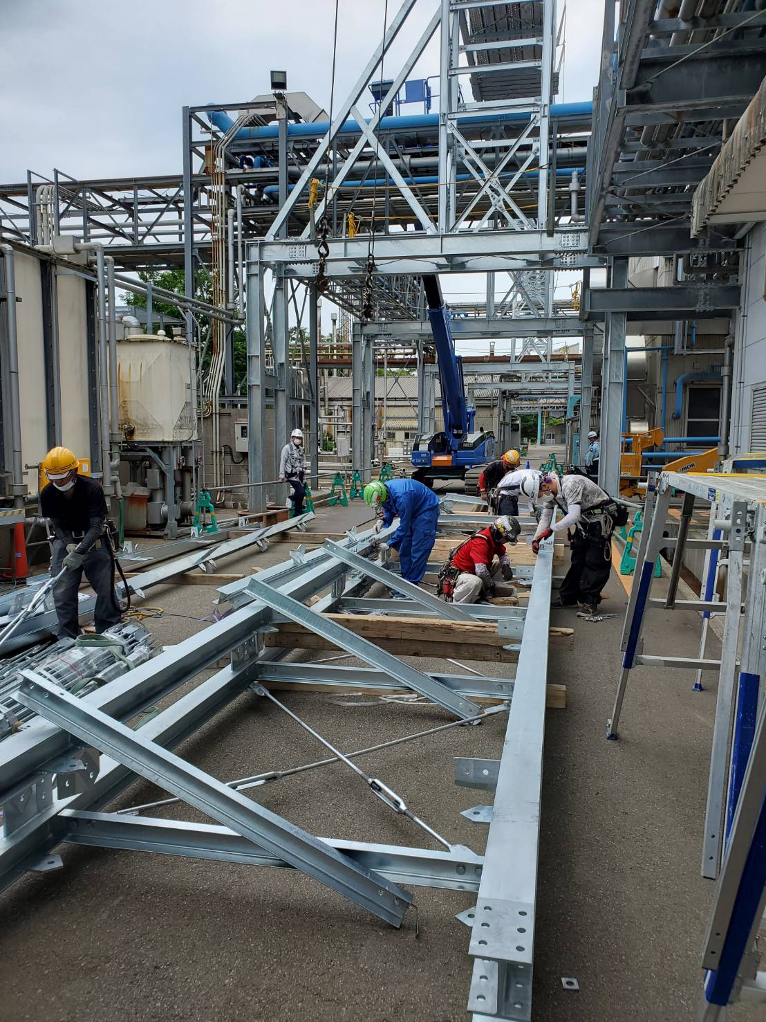 N工業様 配管ラック増設工事